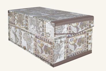 Sturdy, handmade photo box with linen edges